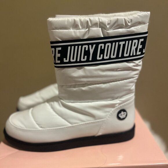 NWT Juicy Couture Kissie snow boot white and black size 8 - Picture 4 of 6